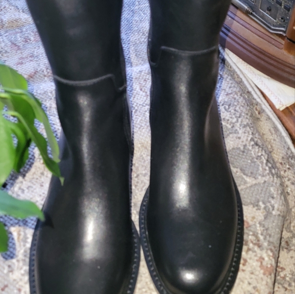 Quince Italian Leather Riding Boots Black Shoes 9 - Picture 4 of 10
